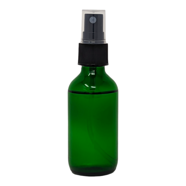 Green Glass Small Spray Bottle 2 oz